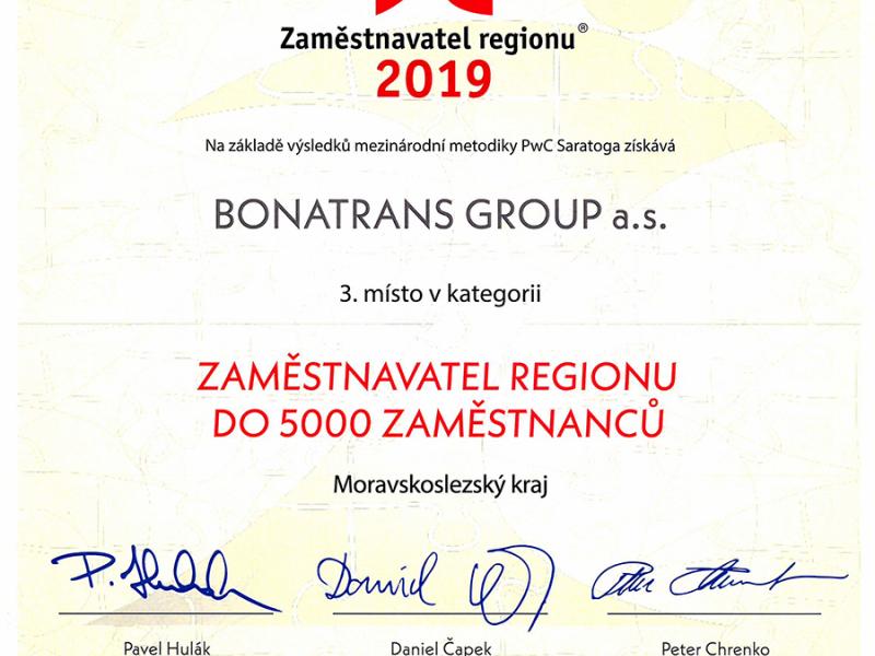 News - Ocenění Zaměstnavatel roku 2019: 3.místo